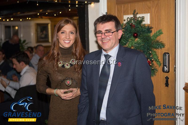 20161202-0064.jpg - Megan Wilson Newcomer of the YearGravesend CC Awards 2016