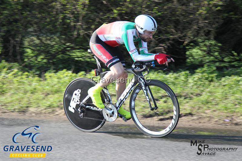 20180422-0485.jpg - Medway Velo Club rider Steven Melia-Chamberlain at  KCA 10 Time Trial 22-April-2018, Lenham, Kent