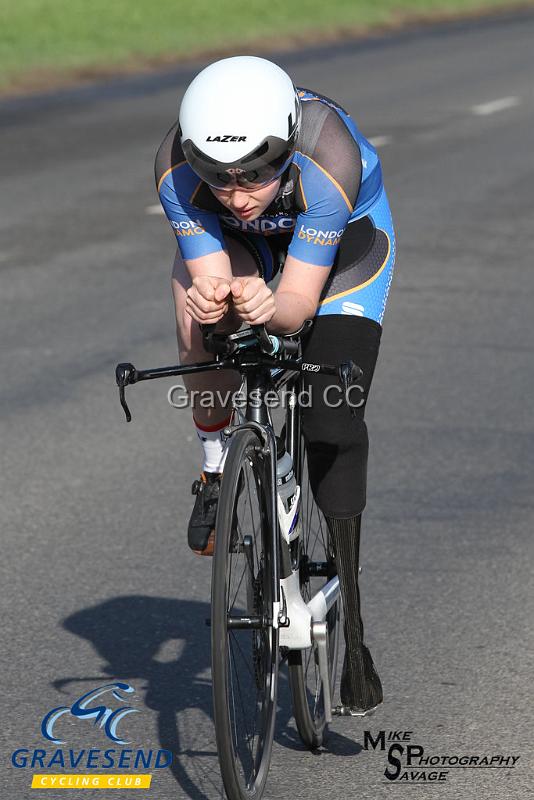 20180422-0622.jpg - London Dynamo rider Liz Saul at  KCA 10 Time Trial 22-April-2018, Lenham, Kent