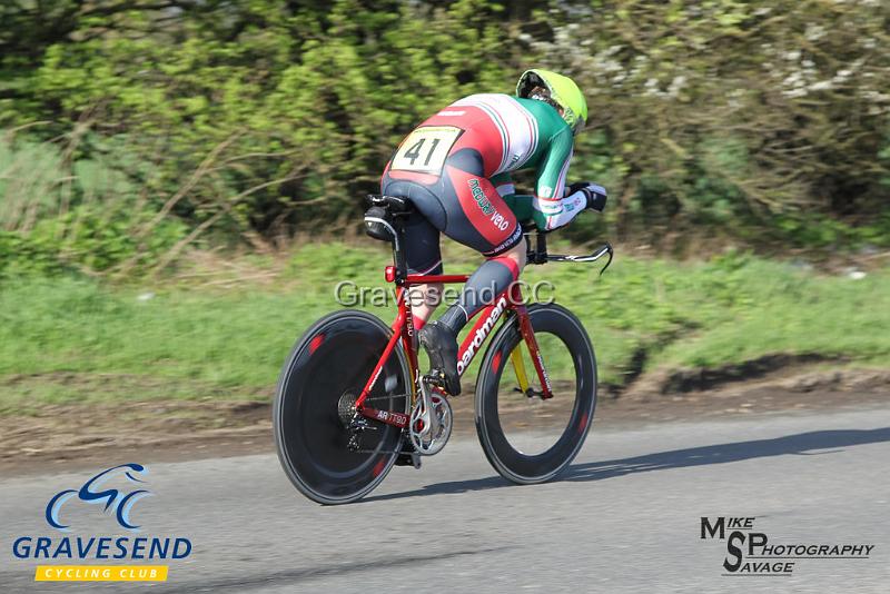 20180422-0884.jpg - Medway Velo Club rider Steven Smith at  KCA 10 Time Trial 22-April-2018, Lenham, Kent