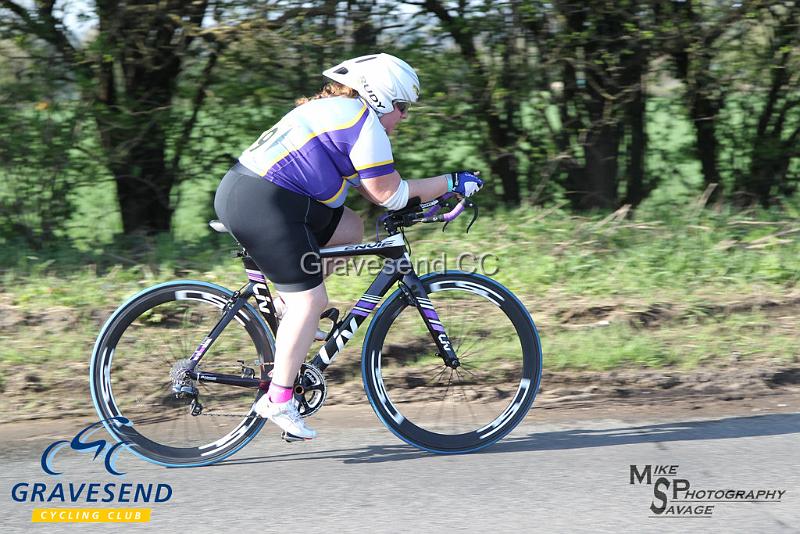20180422-0893.jpg - San Fairy Ann CC rider Stephanie Waters at  KCA 10 Time Trial 22-April-2018, Lenham, Kent