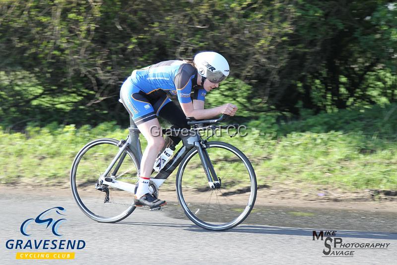 20180422-0919.jpg - London Dynamo rider Liz Saul at  KCA 10 Time Trial 22-April-2018, Lenham, Kent