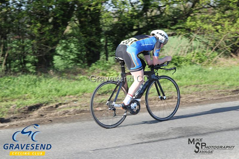 20180422-0926.jpg - London Dynamo rider Liz Saul at  KCA 10 Time Trial 22-April-2018, Lenham, Kent