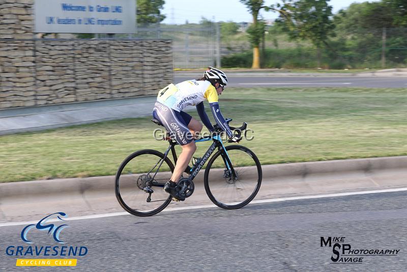 20180605-0365.jpg - GCC Rider Kate Savage at GCC Evening 10 Time Trial 05-June-2018.  Isle of Grain, Kent.