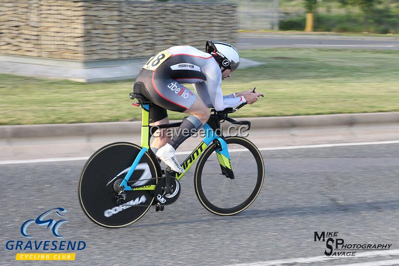 20180605-0425.jpg - Abellio SFA CC Rider Mark Baker at GCC Evening 10 Time Trial 05-June-2018.  Isle of Grain, Kent.