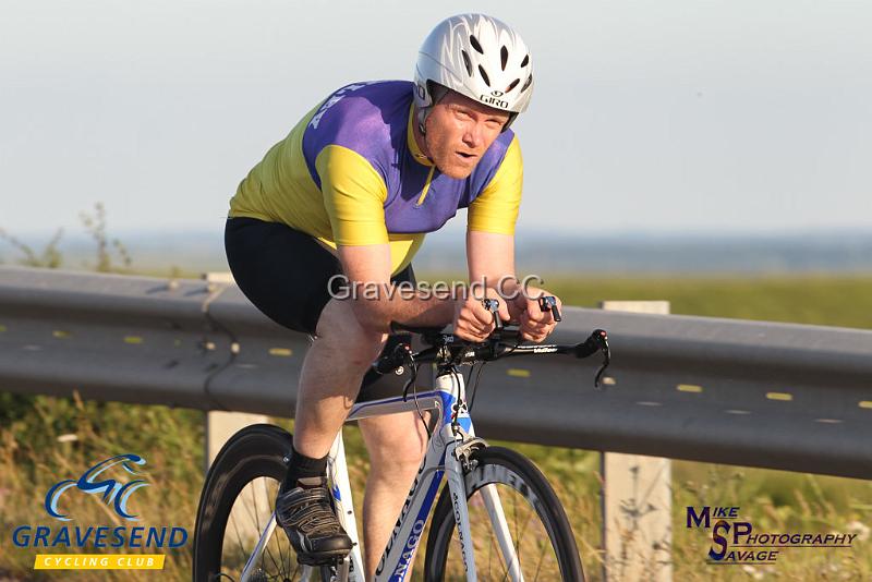 20180619-0184.jpg - CC Bexley Rider L Willard at GCC Evening 10 Time Trial 19-June-2018.  Isle of Grain, Kent.