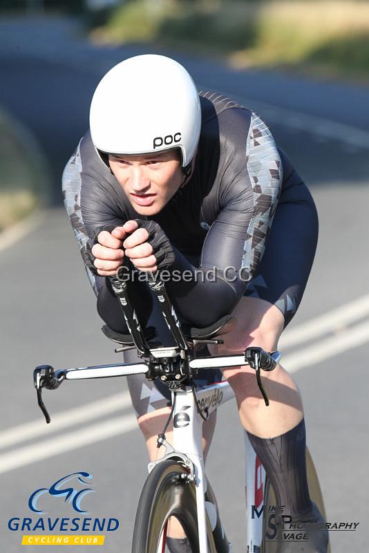 20180708-0045.jpg - Rider Tom Hilder from Hastings & St. Leonards CC at  Ramsay Cup 25 Time Trial 08-July-2018, Course Q25/8, Challock, Kent
