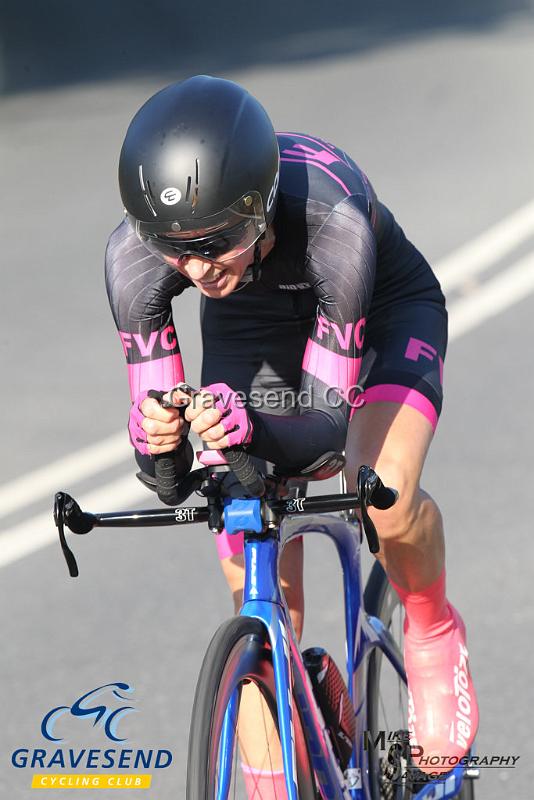 20180708-0116.jpg - Rider Tracy Wilkinson-Begg from Folkestone Velo Club at  Ramsay Cup 25 Time Trial 08-July-2018, Course Q25/8, Challock, Kent