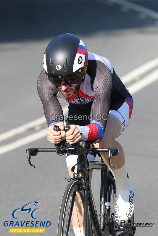 20180708-0461.jpg - Rider Alex Woolley from Sheppey Velo at  Ramsay Cup 25 Time Trial 08-July-2018, Course Q25/8, Challock, Kent