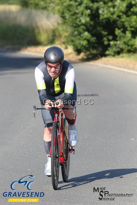 20180708-0586.jpg - Rider Antony Bee from Wigmore CC at  Ramsay Cup 25 Time Trial 08-July-2018, Course Q25/8, Challock, Kent