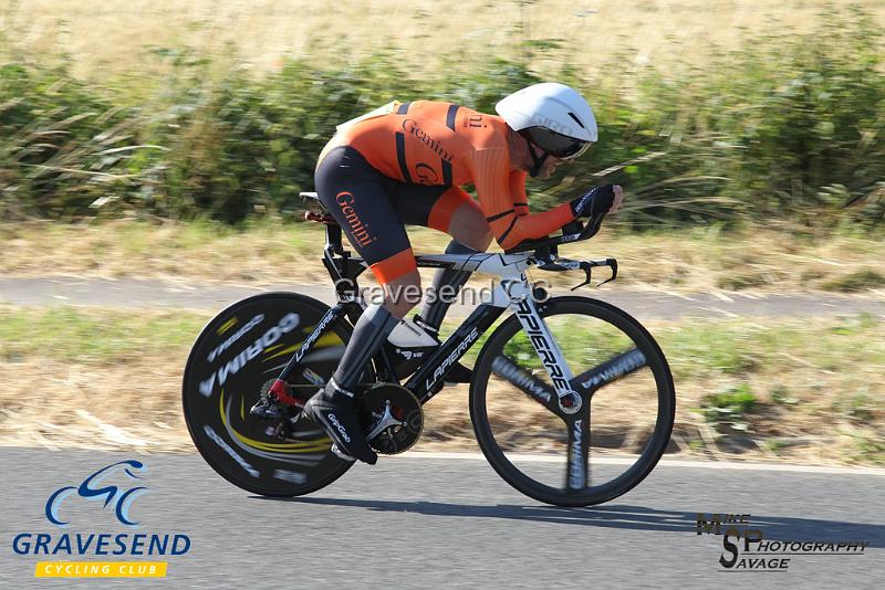 20180708-0912.jpg - Rider Martin Jones from Gemini BC at  Ramsay Cup 25 Time Trial 08-July-2018, Course Q25/8, Challock, Kent