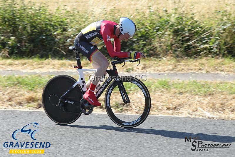 20180708-1010.jpg - Rider Doug Bentall from Southborough & Dist. Whs at  Ramsay Cup 25 Time Trial 08-July-2018, Course Q25/8, Challock, Kent