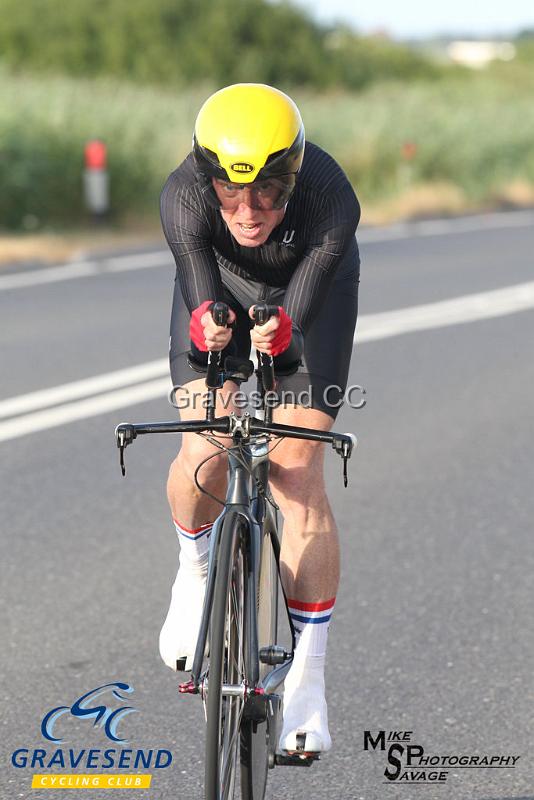 20180710-0103.jpg - Direct Power CT Rider David Churchill at GCC Evening 10 Time Trial 10-July-2018.  Isle of Grain, Kent.