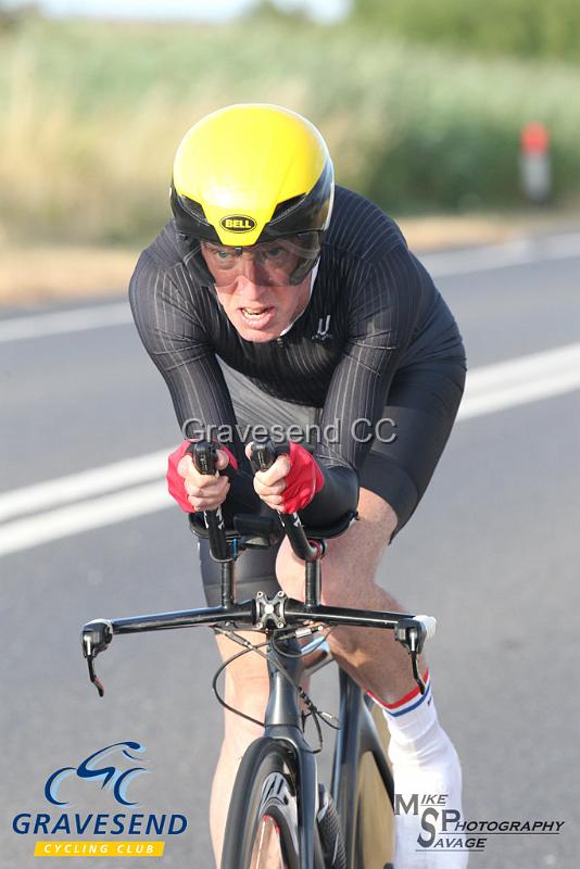 20180710-0107.jpg - Direct Power CT Rider David Churchill at GCC Evening 10 Time Trial 10-July-2018.  Isle of Grain, Kent.