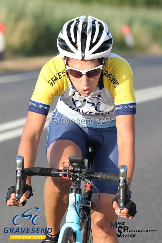 20180710-0181.jpg - GCC Rider Kate Savage at GCC Evening 10 Time Trial 10-July-2018.  Isle of Grain, Kent.