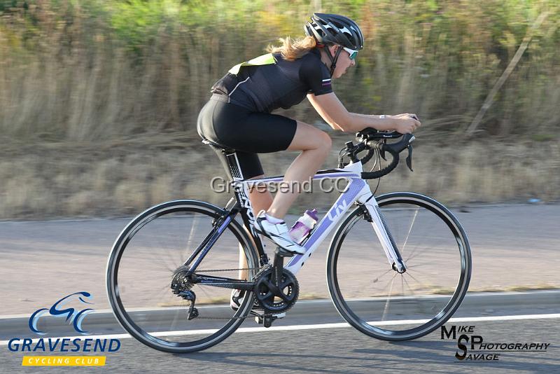 20180710-0418.jpg - Medway Tri Rider Lilly Gibbs at GCC Evening 10 Time Trial 10-July-2018.  Isle of Grain, Kent.