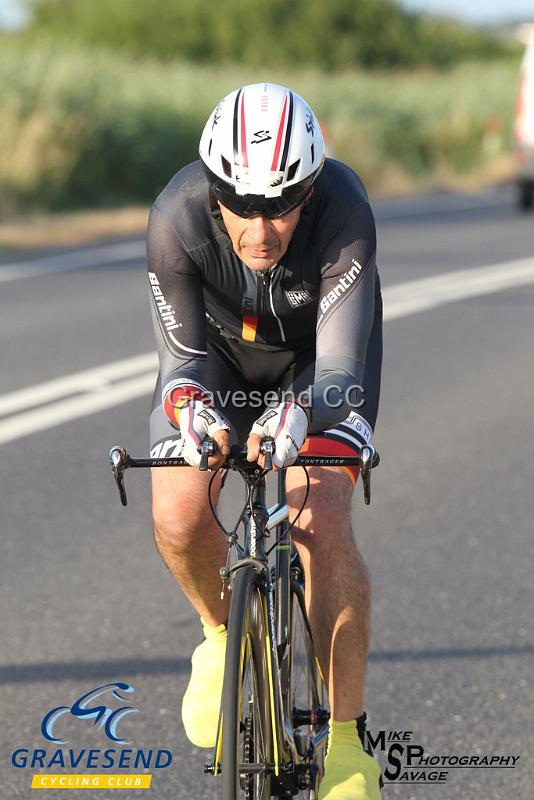 20180710-0439.jpg - Velocity Multisport Rider Mike Hawkins at GCC Evening 10 Time Trial 10-July-2018.  Isle of Grain, Kent.