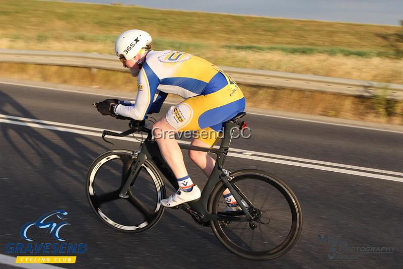 20180710-0567.jpg - CC Bexley Rider Mark Starbuck at GCC Evening 10 Time Trial 10-July-2018.  Isle of Grain, Kent.
