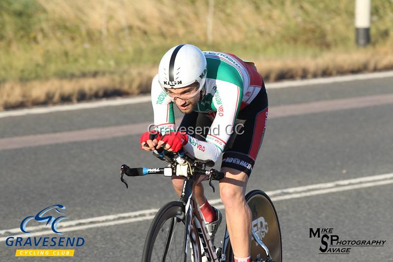 20180731-0171.jpg - Medway Velo Rider Steven Melia-Chamberlain at GCC Evening 10 Time Trial 31-July-2018.  Isle of Grain, Kent.
