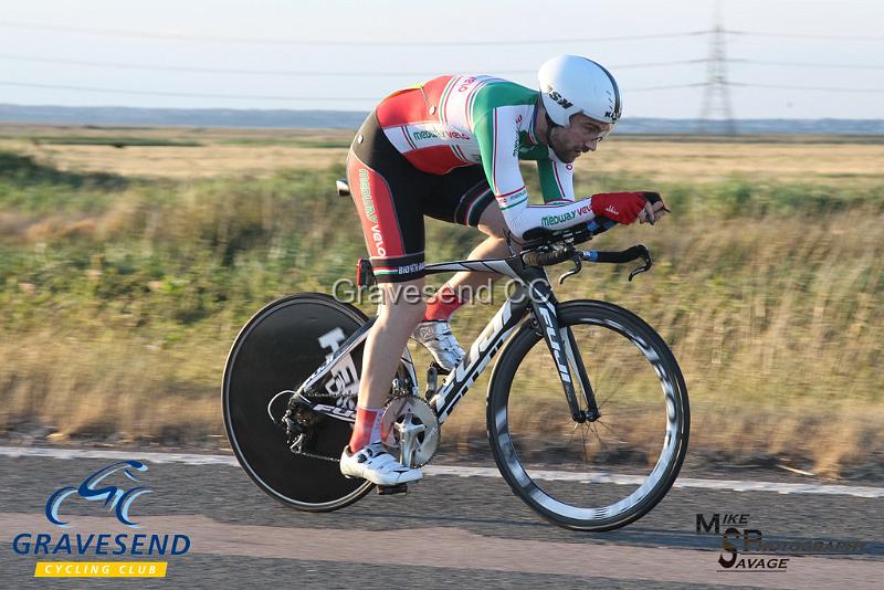 20180731-0487.jpg - Medway Velo Rider Steven Melia-Chamberlain at GCC Evening 10 Time Trial 31-July-2018.  Isle of Grain, Kent.