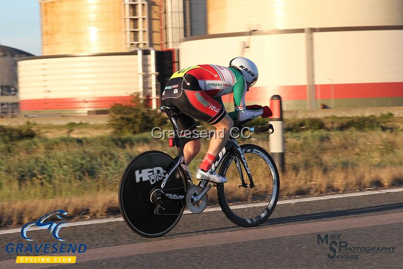 20180731-0496.jpg - Medway Velo Rider Steven Melia-Chamberlain at GCC Evening 10 Time Trial 31-July-2018.  Isle of Grain, Kent.