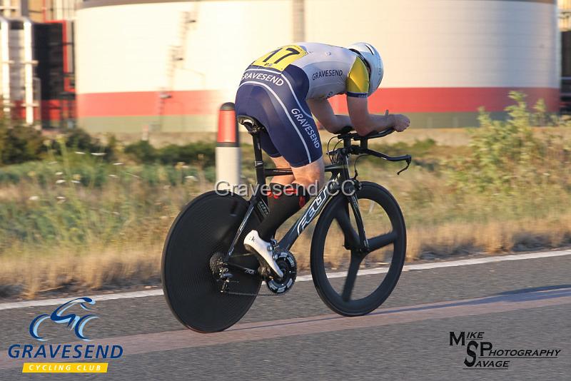 20180731-0523.jpg - GCC Rider Steve Harrington at GCC Evening 10 Time Trial 31-July-2018.  Isle of Grain, Kent.