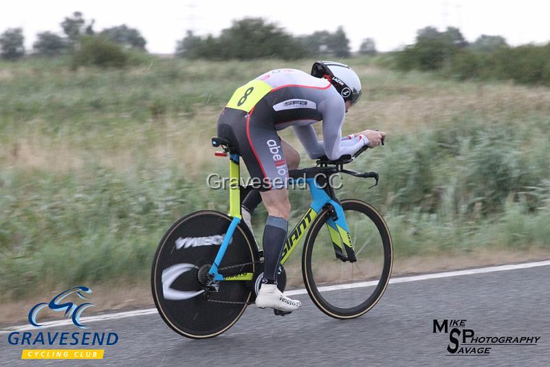 20180807-0243.jpg - Abellio SFA CC Rider Mark Baker at GCC Evening 10 Time Trial 07-Aug-2018.  Isle of Grain, Kent.