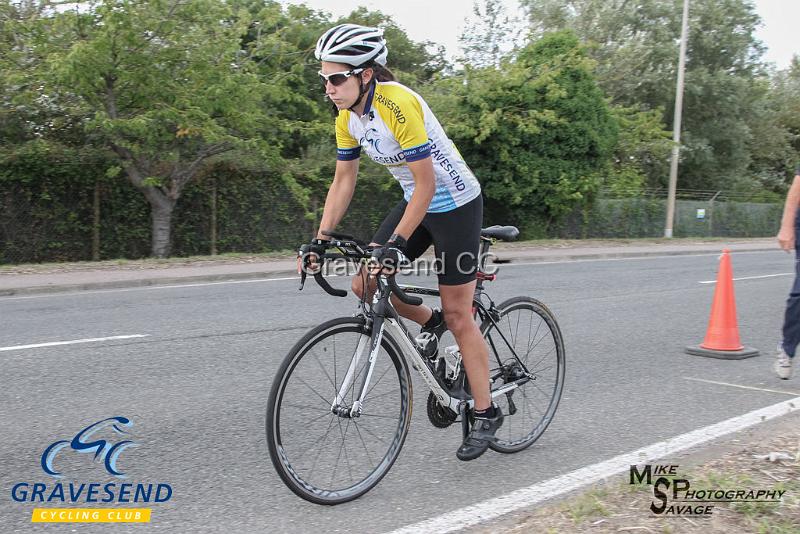 20180814-0128.jpg - GCC Rider Kate Savage at GCC Evening 10 Time Trial 14-Aug-2018.  Isle of Grain, Kent.
