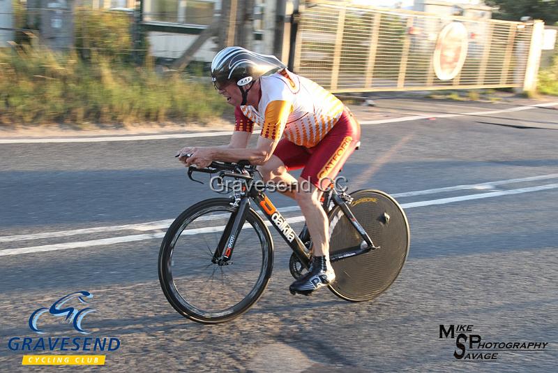 20180821-0390.jpg - Catford CC Rider A Beswetherick at GCC Evening 10 Time Trial 21-August-2018.  Isle of Grain, Kent.