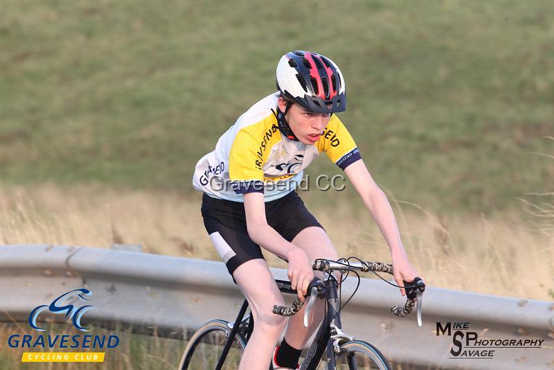 20180828-0004.jpg - GCC Rider Cameron Abbotts at GCC Evening 10 Time Trial 28-August-2018.  Isle of Grain, Kent.