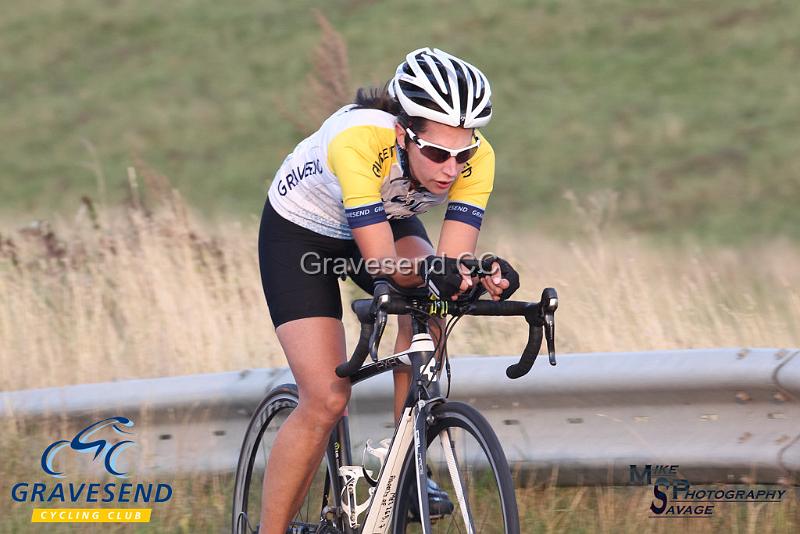 20180828-0083.jpg - GCC Rider Kate Savage at GCC Evening 10 Time Trial 28-August-2018.  Isle of Grain, Kent.