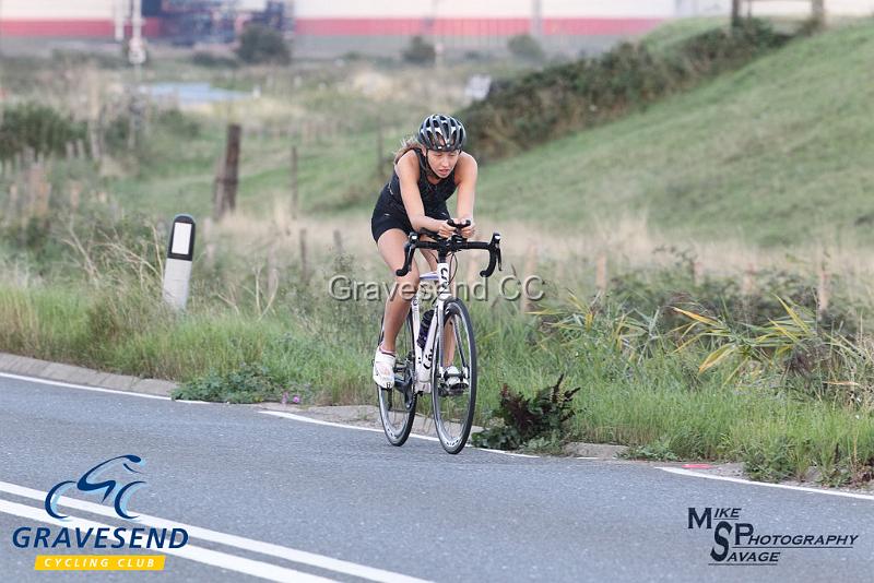 20180828-0331.jpg - Medway Tri Rider Lilly Gibbs at GCC Evening 10 Time Trial 28-August-2018.  Isle of Grain, Kent.