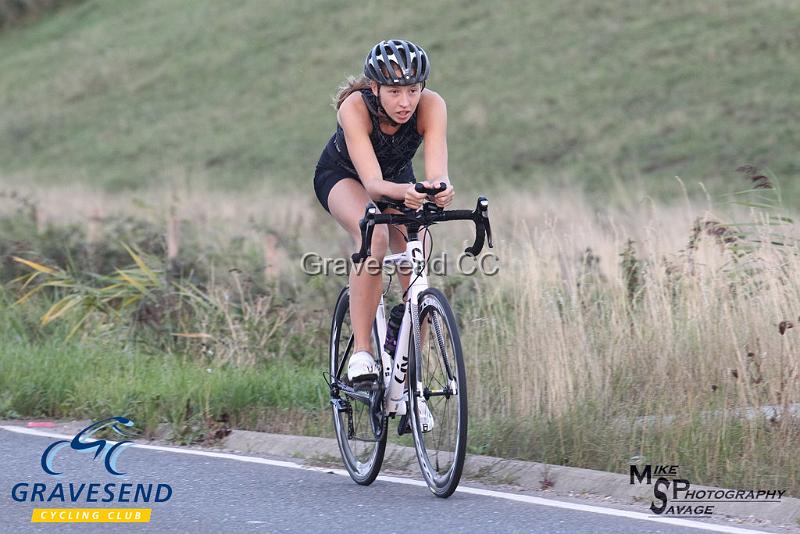 20180828-0336.jpg - Medway Tri Rider Lilly Gibbs at GCC Evening 10 Time Trial 28-August-2018.  Isle of Grain, Kent.