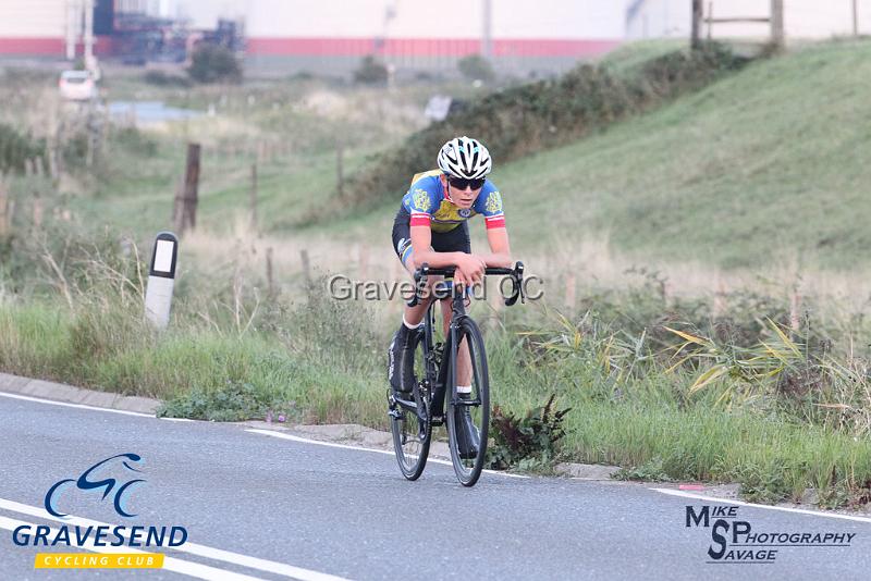 20180828-0375.jpg - Woolwich CC Rider Harry Ives at GCC Evening 10 Time Trial 28-August-2018.  Isle of Grain, Kent.