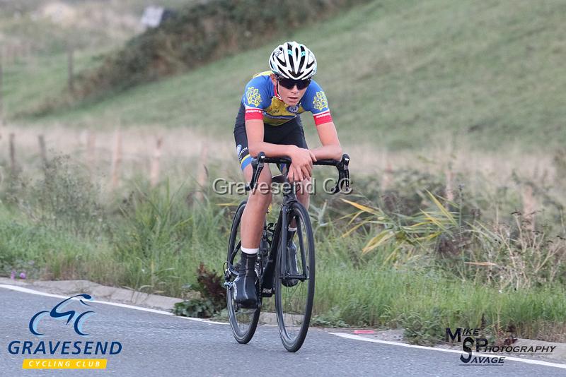20180828-0377.jpg - Woolwich CC Rider Harry Ives at GCC Evening 10 Time Trial 28-August-2018.  Isle of Grain, Kent.