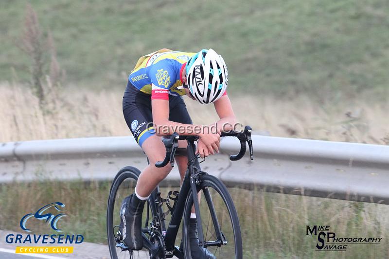 20180828-0382.jpg - Woolwich CC Rider Harry Ives at GCC Evening 10 Time Trial 28-August-2018.  Isle of Grain, Kent.