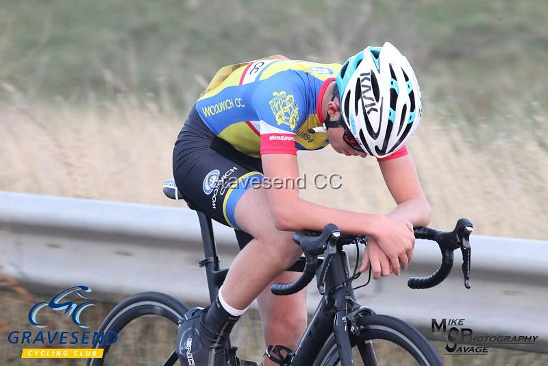 20180828-0388.jpg - Woolwich CC Rider Harry Ives at GCC Evening 10 Time Trial 28-August-2018.  Isle of Grain, Kent.