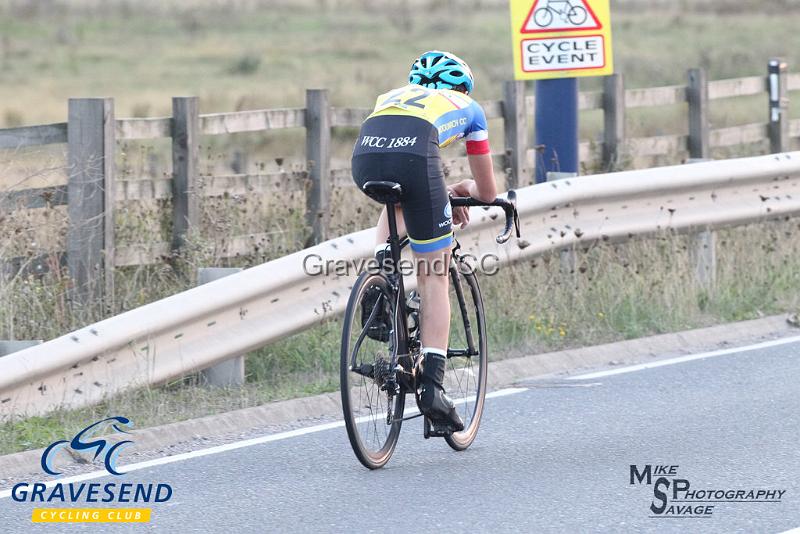 20180828-0389.jpg - Woolwich CC Rider Harry Ives at GCC Evening 10 Time Trial 28-August-2018.  Isle of Grain, Kent.