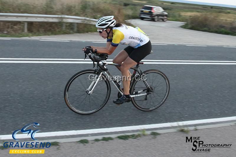 20180828-0398.jpg - GCC Rider Kate Savage at GCC Evening 10 Time Trial 28-August-2018.  Isle of Grain, Kent.