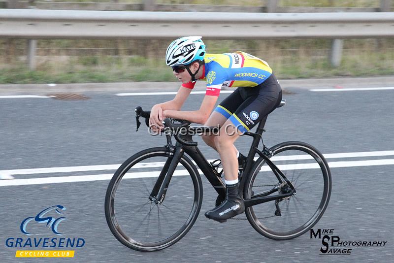 20180828-0612.jpg - Woolwich CC Rider Harry Ives at GCC Evening 10 Time Trial 28-August-2018.  Isle of Grain, Kent.
