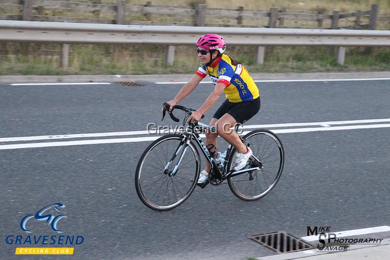 20180828-0684.jpg - Woolwich CC Rider E Ives at GCC Evening 10 Time Trial 28-August-2018.  Isle of Grain, Kent.