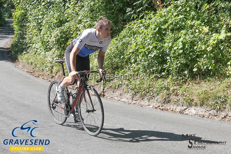 20180902-0141.jpg - Bigfoot CC Rider James Hawkin at GCC Hill Climb 02-September-2018.  Exedown Hill, Kent.