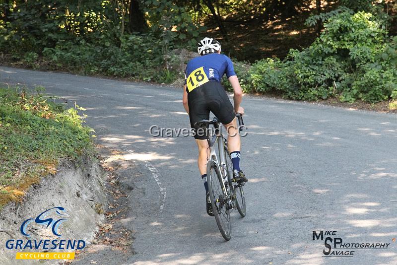 20180902-0173.jpg - Rider Myles Brown at GCC Hill Climb 02-September-2018.  Exedown Hill, Kent.