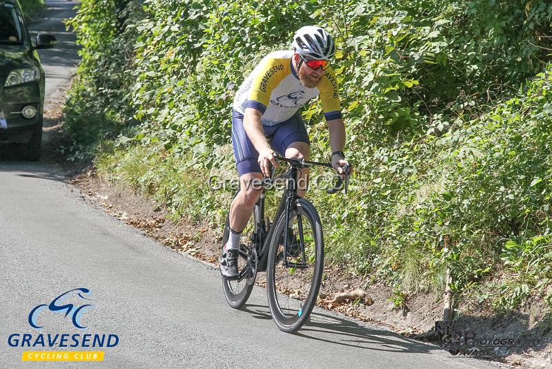 20180902-0223.jpg - GCC Rider Steve Bushell at GCC Hill Climb 02-September-2018.  Exedown Hill, Kent.