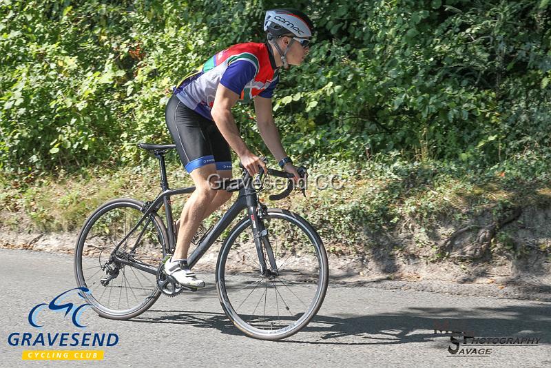 20180902-0394.jpg - GCC Rider James Odendael at GCC Hill Climb 02-September-2018.  Exedown Hill, Kent.