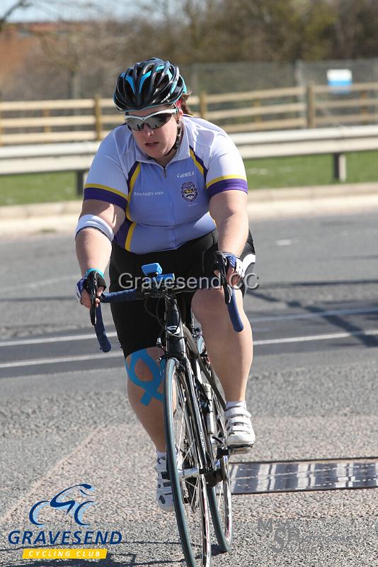 20190324-0385.jpg - San Fairy Ann Rider Steph Hopcraft at GCC Sunday 10 Time Trial 24-March-2019.  Course Q10/24 Isle of Grain, Kent.