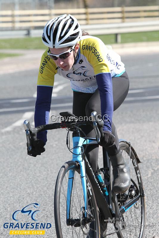 20190324-0420.jpg - GCC Rider Kate Savage at GCC Sunday 10 Time Trial 24-March-2019.  Course Q10/24 Isle of Grain, Kent.