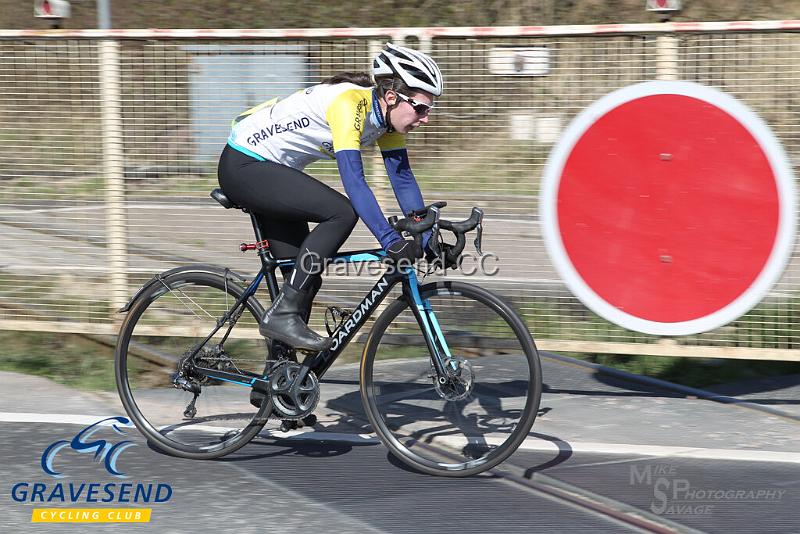 20190324-0641.jpg - GCC Rider Kate Savage at GCC Sunday 10 Time Trial 24-March-2019.  Course Q10/24 Isle of Grain, Kent.