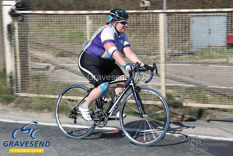 20190324-0713.jpg - San Fairy Ann Rider Steph Hopcraft at GCC Sunday 10 Time Trial 24-March-2019.  Course Q10/24 Isle of Grain, Kent.