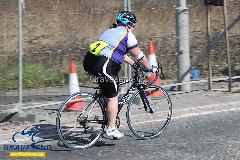 20190324-0717.jpg - San Fairy Ann Rider Steph Hopcraft at GCC Sunday 10 Time Trial 24-March-2019.  Course Q10/24 Isle of Grain, Kent.